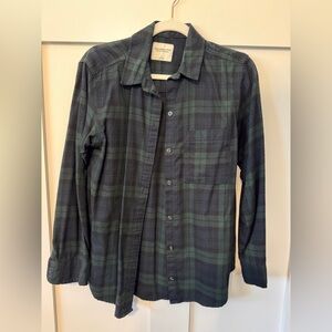 Abercrombie and fitch plaid flannel button up